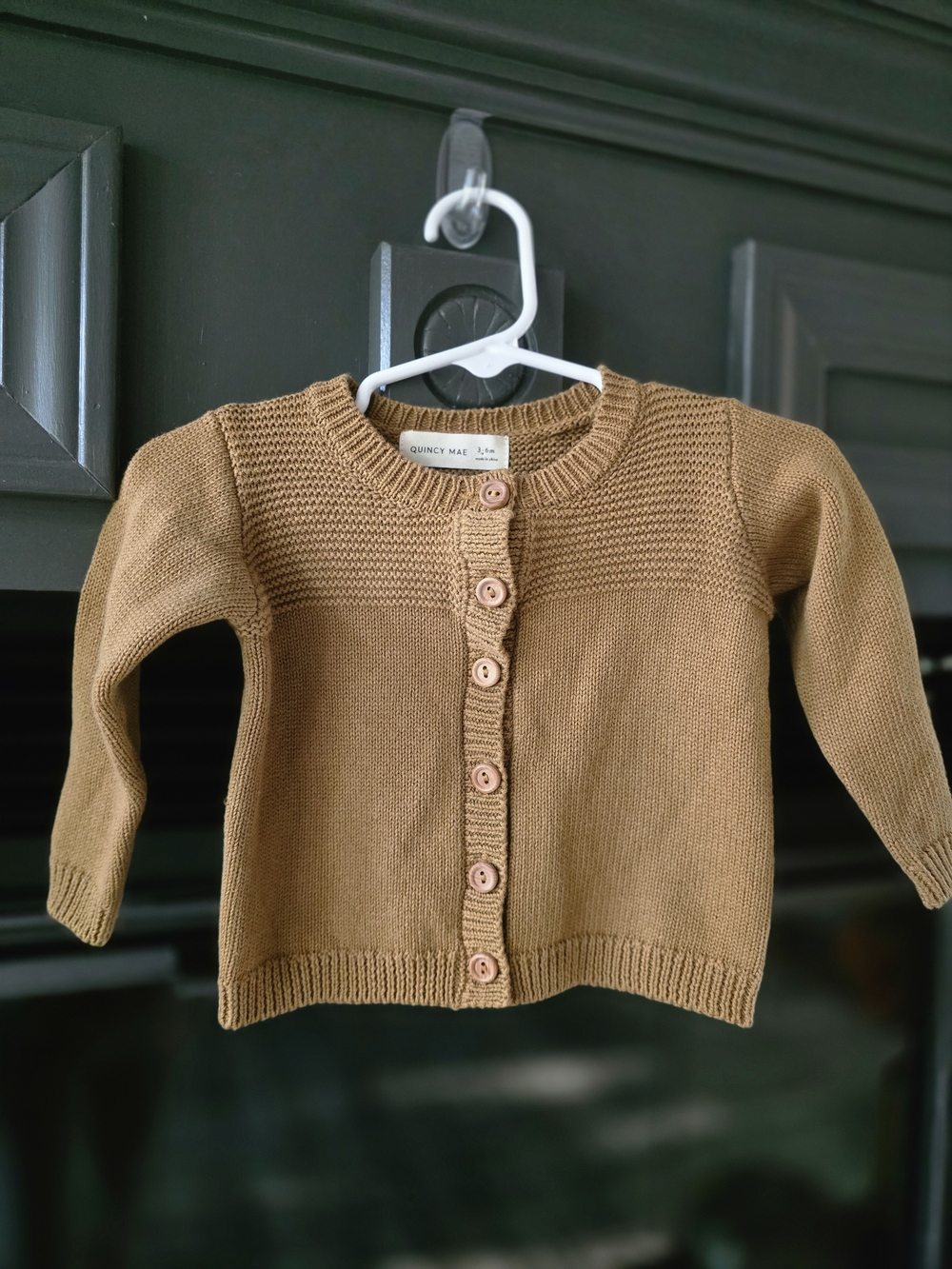Quincy Mae Brown Knit Button-Front Cardigan